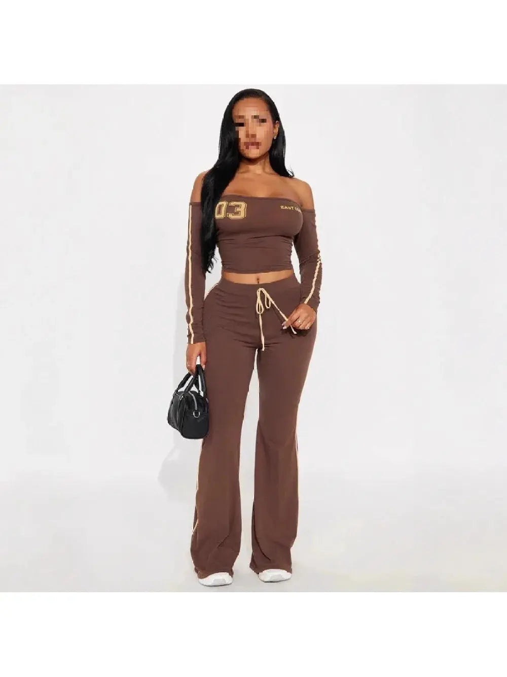 2026 New Ins Fashion Casual Sexy Street One Shoulder Style Slimming Pants Set Trendy Daily Dating Commuting Hot Girl Simplicity Aurexia off