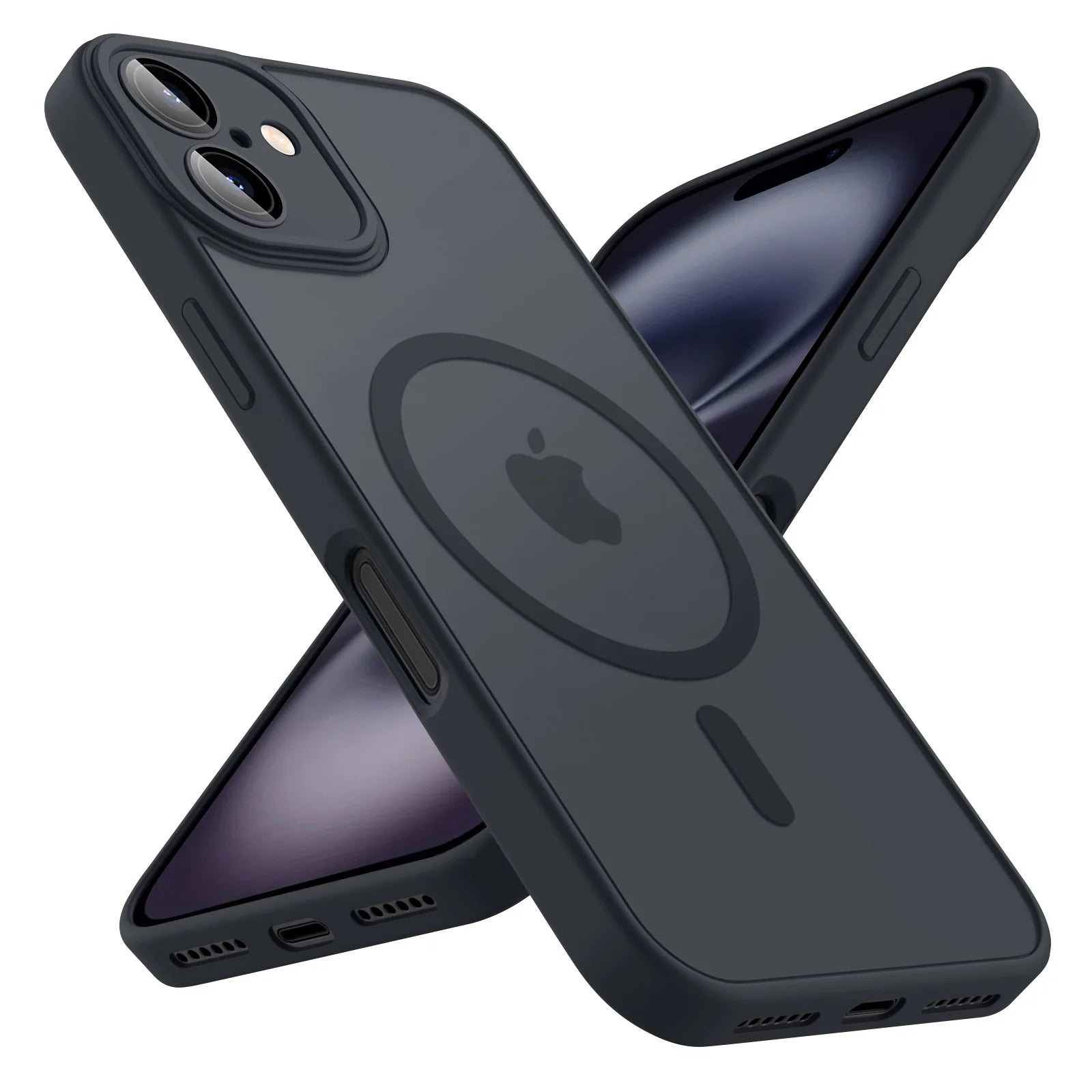 Luxury Magnetic Matte Translucent Armor Shockproof Case For iPhone 11/ 12 13 14 15 16 For Magsafe Wireless Charge Cover Aurexia off