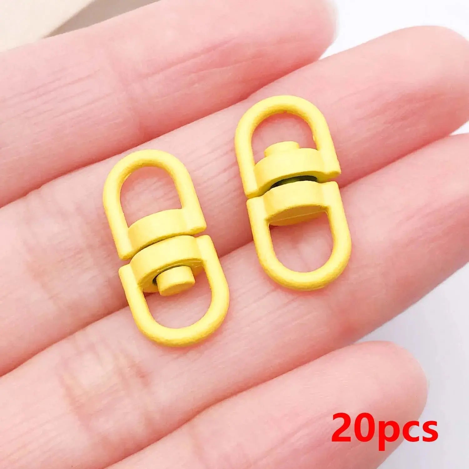20pcs Metal Rotate Buckle Key Rings Swivel Dog Buckle Holder Connectors for DIY Keychain Jewelry Making Accessories Aurexia off