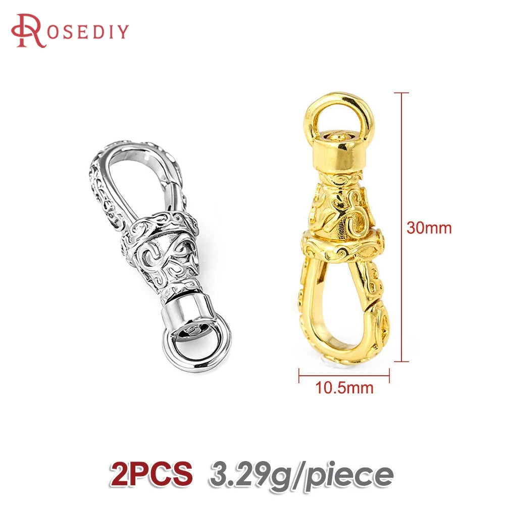 18K Gold Color Brass Rotatable Lobster Clasps Connect Clasps Jewelry Necklaces Bracelets Making Diy Findings Accessories Aurexia off