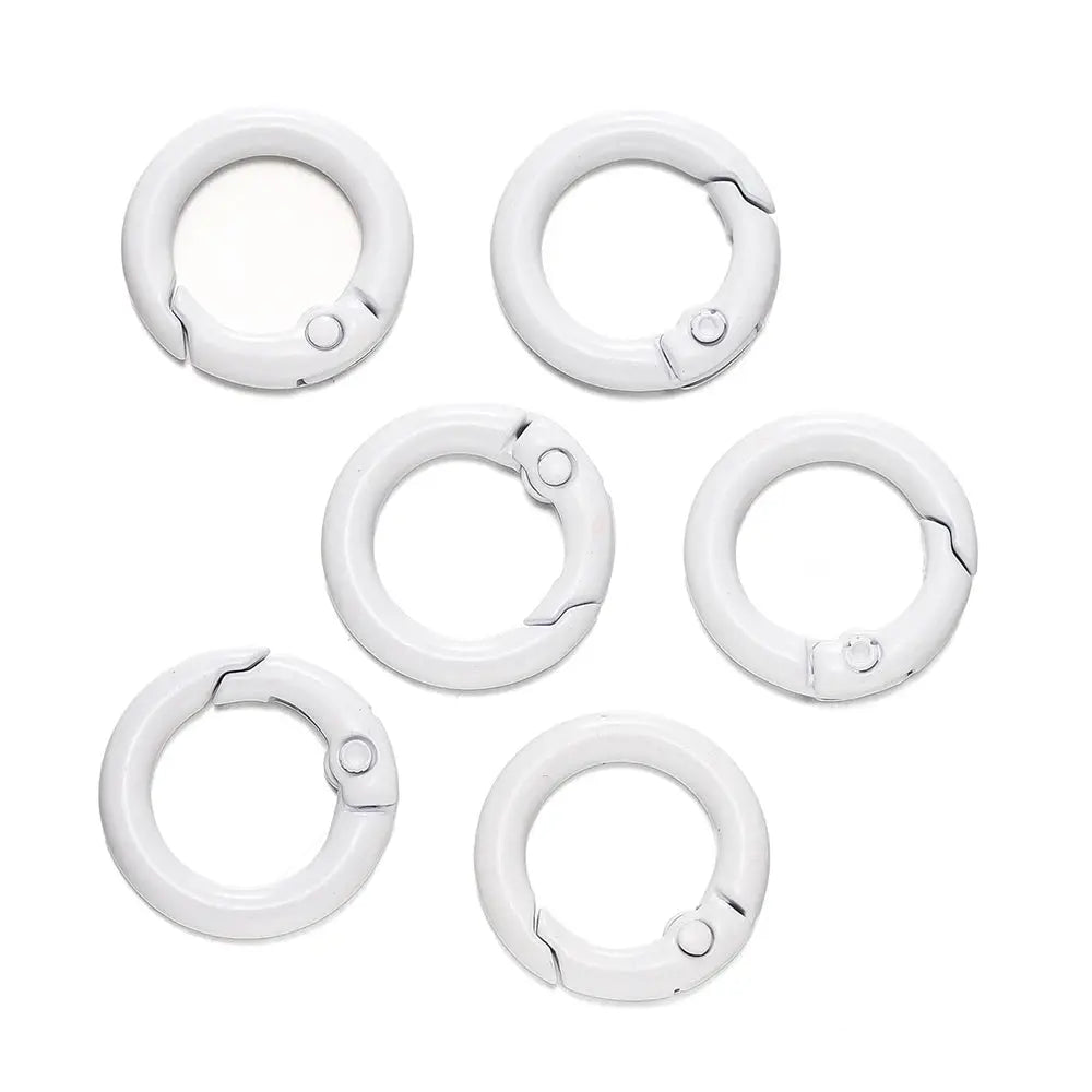 2/5pcs/Lots Metal Round Spring Clasp Colored Carabiner Keychain Clips Hook for DIY Jewelry Buckles Keychains Supplies Aurexia off