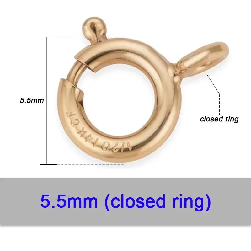 14K Gold Filled Spring Ring Clasps Hooks Bulk Wholesale Supplies for Bracelets Necklace Making Handmade Jewelry Findings Aurexia off