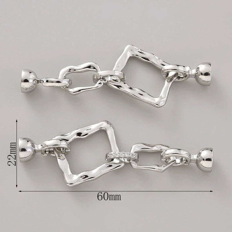 Zircon Fasteners For Bracelets Accessories 18K Gold Plated Connectors For Jewelry DIY Jewelry Making Supplies,Clasp For Jewelry Aurexia off