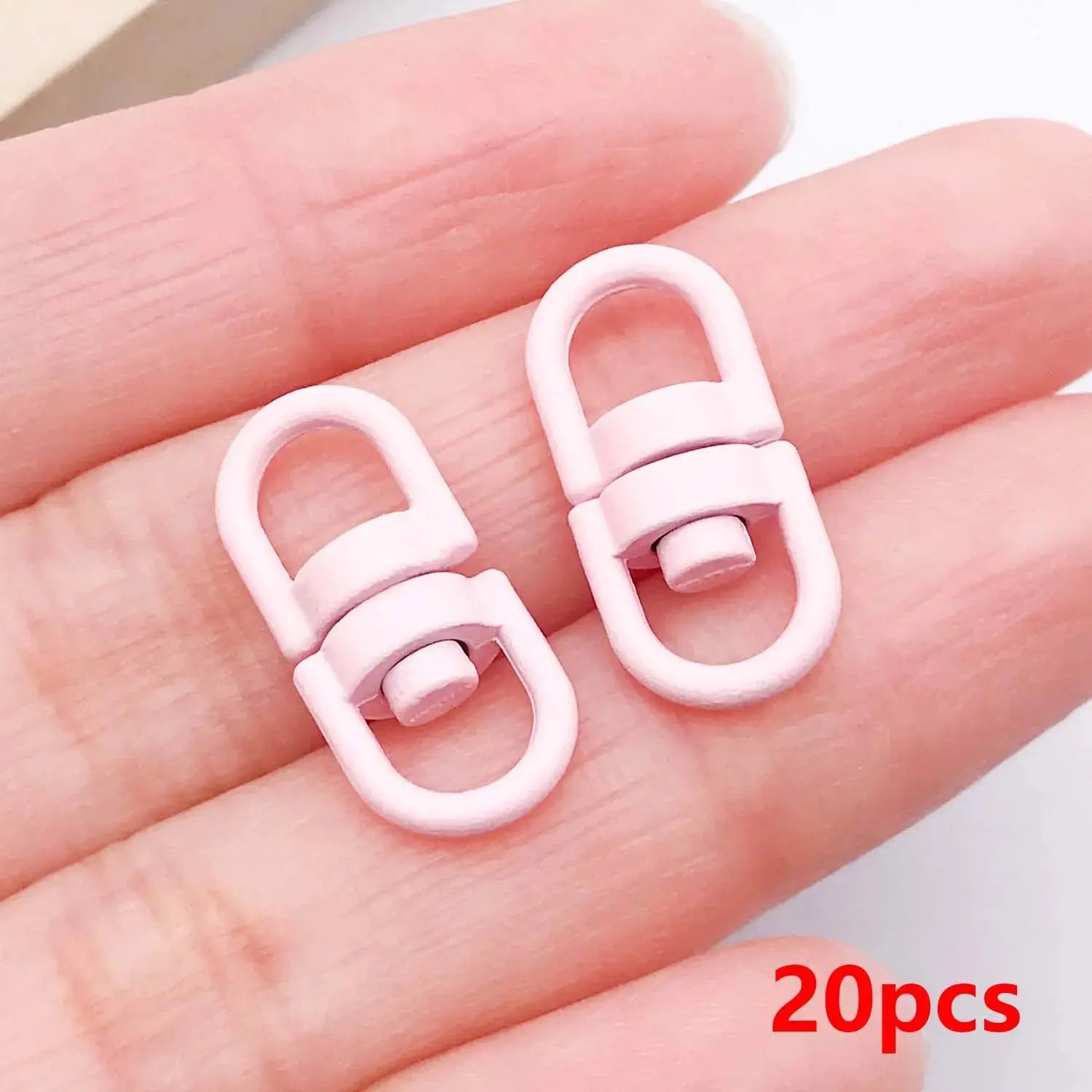 20pcs Metal Rotate Buckle Key Rings Swivel Dog Buckle Holder Connectors for DIY Keychain Jewelry Making Accessories Aurexia off