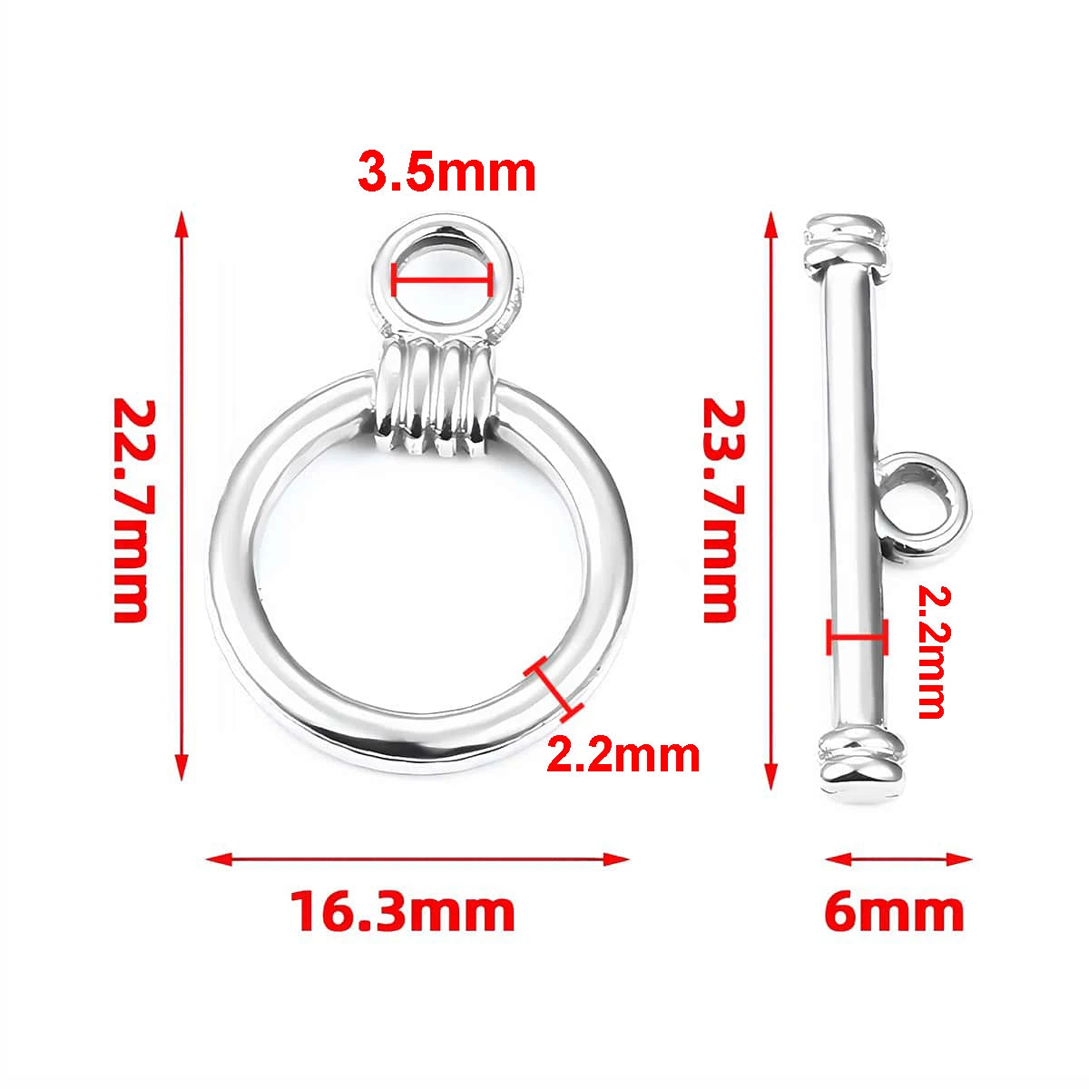 2 Sets Stainless Steel OT Clasp Heart Toggle Clasps Buckle Connector for Necklaces Bracelets Hook DIY Jewelry Making Accessories Aurexia off