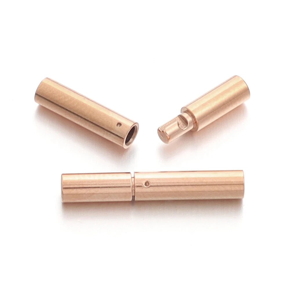 2pcs 1.2-8.2mm Stainless Steel Leather Cord End Caps Cylinder Tube Clasps Buckles Connectors for DIY Jewelry Making Findings Aurexia off