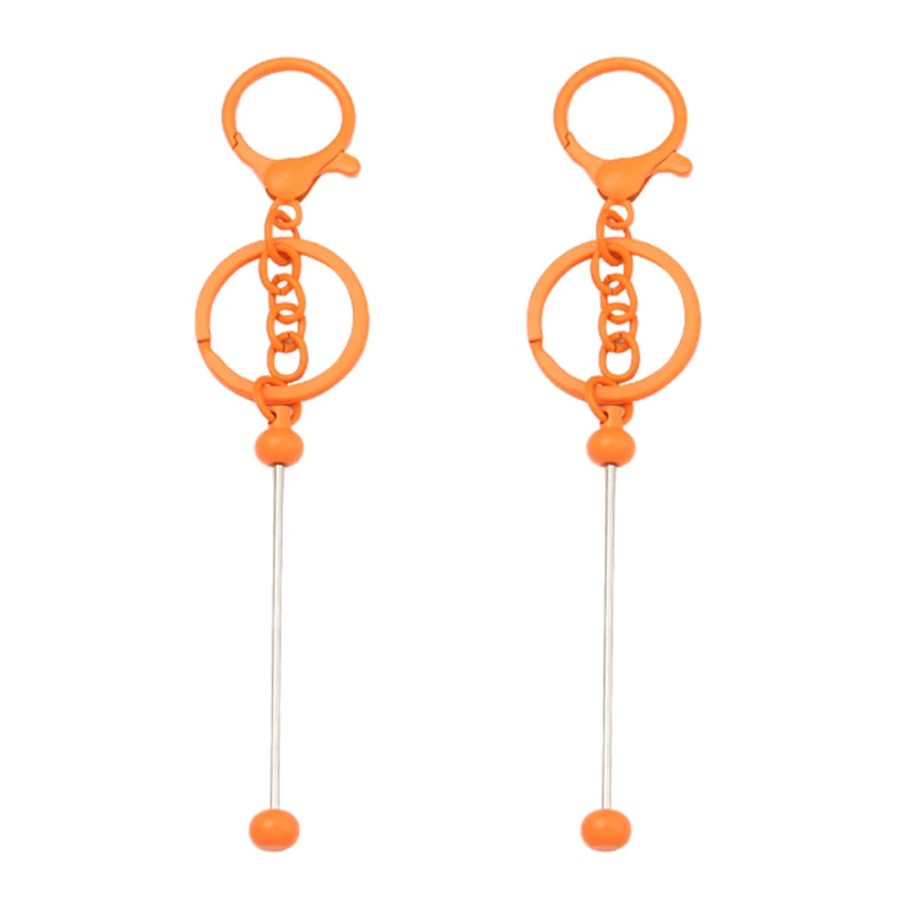 2pcs Beadable Keychains Colorful Metal Lobster Clasp Keyring Pendant For Making Jewelry DIY Keychain Bags Decoration Accessories Aurexia off