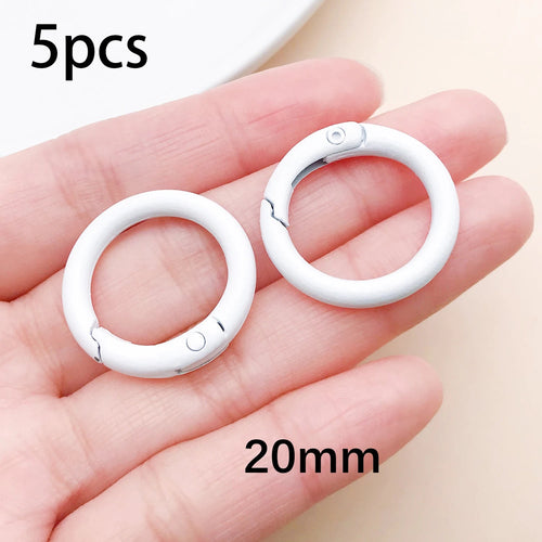 20mm Candy-Colored Spring Clasps, Spring Rings for Keychain Accessories, DIY Findings, Baked Enamel Split Rings, Round Ring Aurexia off