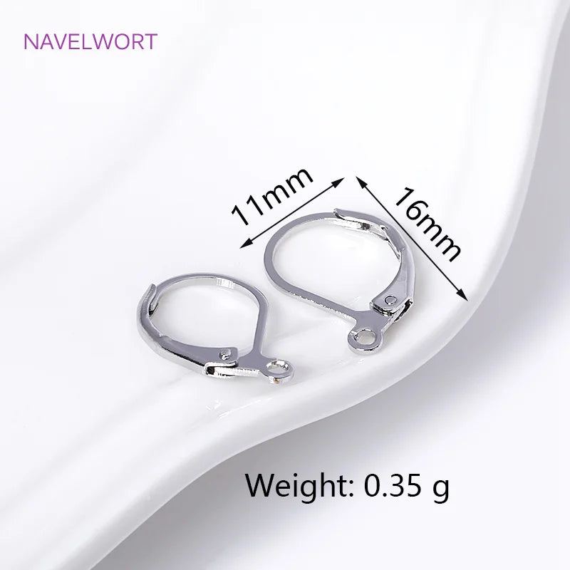 Fashion French Earring Lever-Back Earwires 18K Gold Plated Earring Hooks With Closed Ring For DIY Earring Making Accessories Aurexia off