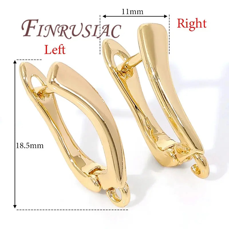 18K Gold Plated Earwires Earrings Fixtures Basic Fasteners For Earrings,Anti-Allergy Earring Hooks Clasps Jewelry Accessories Aurexia off