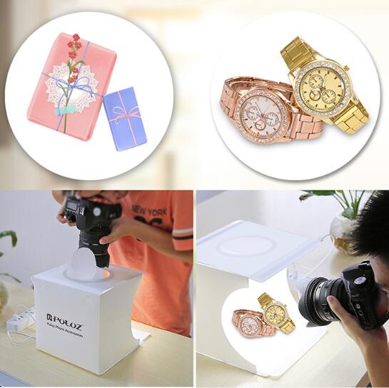 Portable Folding LED Photography Studio with Mini Light Box Aurexia off