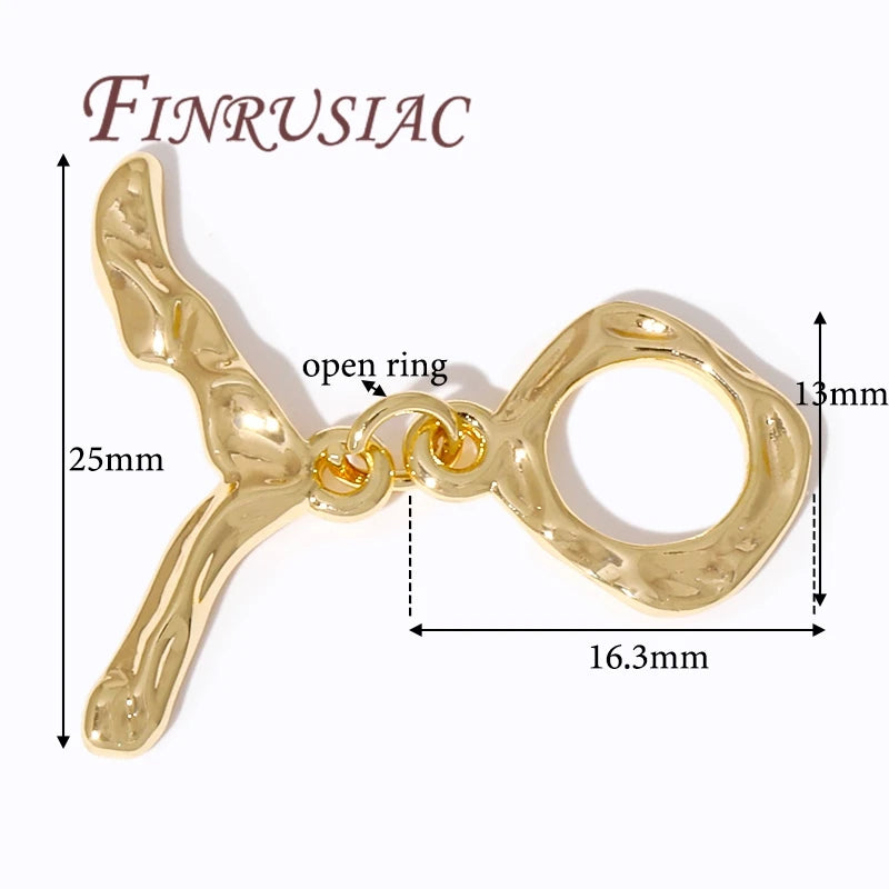 18K Gold Plated OT Toggle Clasp For Jewelry,Bracelets Clasps Connectors,DIY Accessories,Necklace Clasp Findings Aurexia off