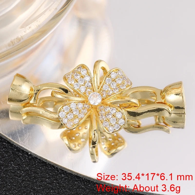 Juya Creative Copper Fasteners Connector Decoration Locks Clasps Accessories For DIY Needlework Beads Gems Pearls Jewlery Making Aurexia off