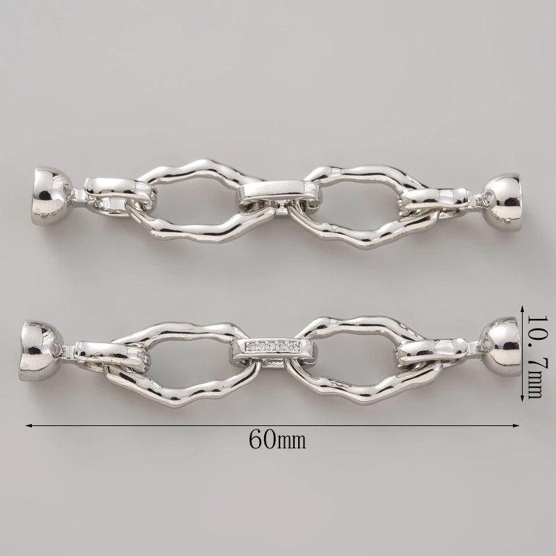 Zircon Fasteners For Bracelets Accessories 18K Gold Plated Connectors For Jewelry DIY Jewelry Making Supplies,Clasp For Jewelry Aurexia off