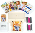 Portable 4x6 Photo Printer with 108 Sheets & 2 Ribbons, Compatible iPhone Android, Thermal Sublimation Mini Picture Printer Aurexia off