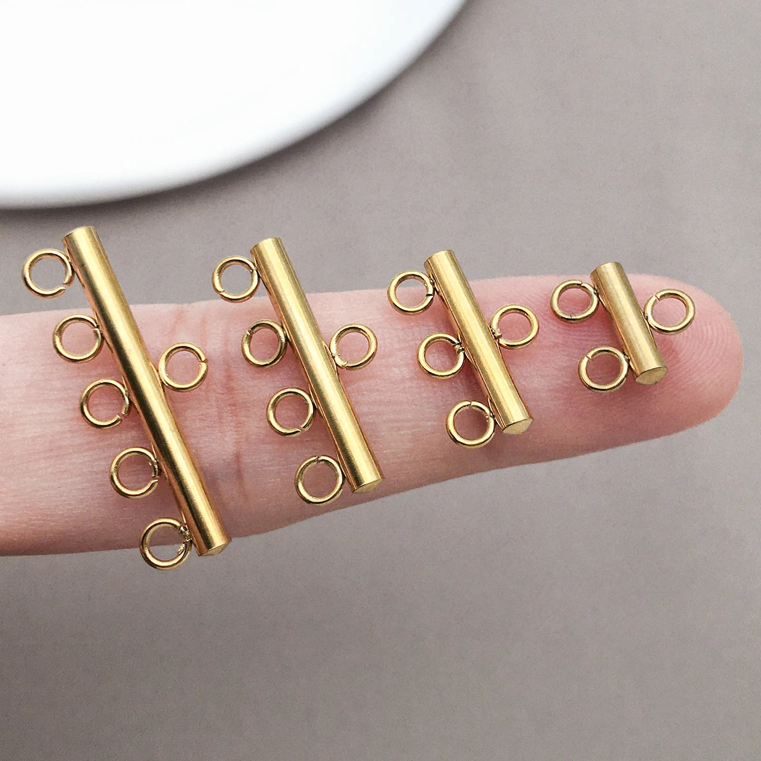 5pcs/lot Stainless Steel Layer Necklace Bracelet Clasp Bails 2/3/4/5 Loops Drop Earrings Chains Connectors DIY Jewelry Supplies Aurexia off