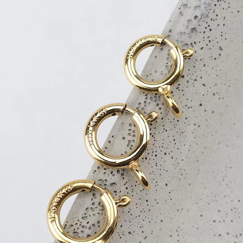 14K Gold Filled Spring Ring Clasps Hooks Bulk Wholesale Supplies for Bracelets Necklace Making Handmade Jewelry Findings Aurexia off