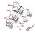 50 Pcs Stainless Steel Bead Chain Buckle Pendant Clasp Tail End Connection Buckle DIY Necklace Clasp Jewelry Accessories Aurexia off