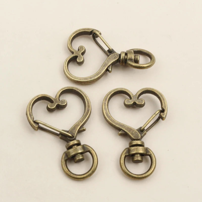 10pcs 35x24mm Heart Snap Hook Trigger Lobaster Clasp Clips Buckles For Keychain DIY Jewelry Making Accessories Findings Aurexia off