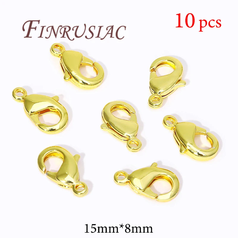 18K Gold Plated Lobster Clasps For Bracelets,Spring Clasps For Jewelry,DIY Jewelry Making Supplies,Connectors Clasp Accessories Aurexia off