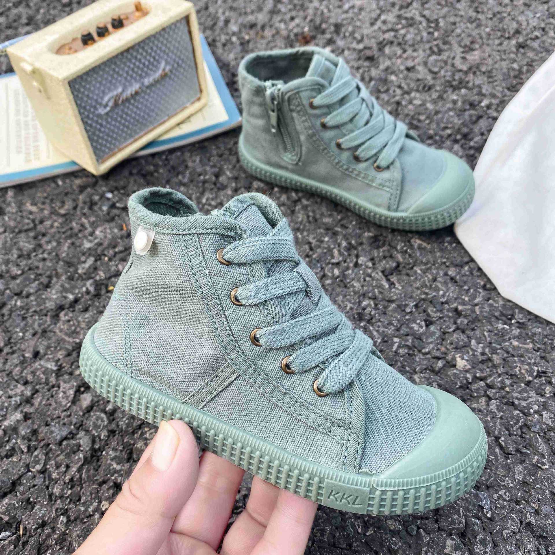 Autumn Winter Trendy High-Top Canvas Shoes for Boys Aurexia off
