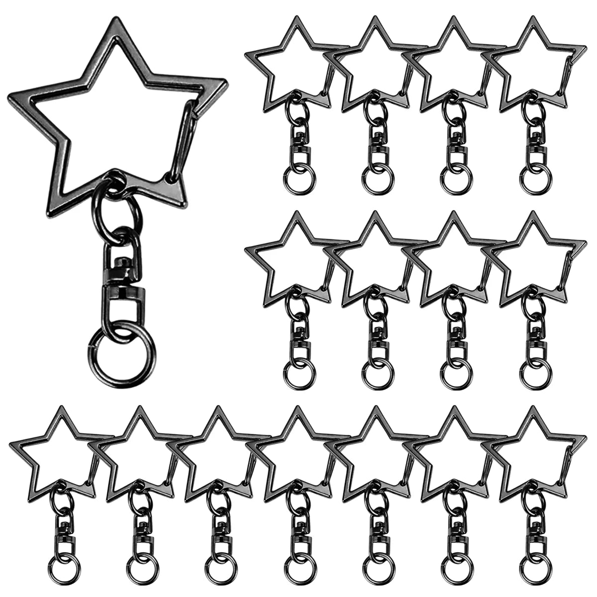 15/25/40 Set Star Shaped Rotating Spring Keychain, Suitable For  Keychain Lanyard, DIY Crafts, Holiday Gift, Bag Decorations Aurexia off
