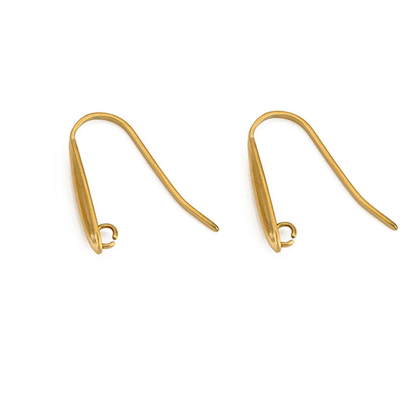 10pcs Never Fade Stainless Steel Earring Hooks Wire Making PVD Hypoallergenic Earrings Clasps Supplies For Diy Jewelry Findings Aurexia off