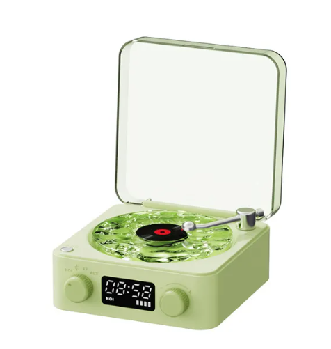 Bluetooth Retro Turntable Speaker with RGB Lights Aurexia off