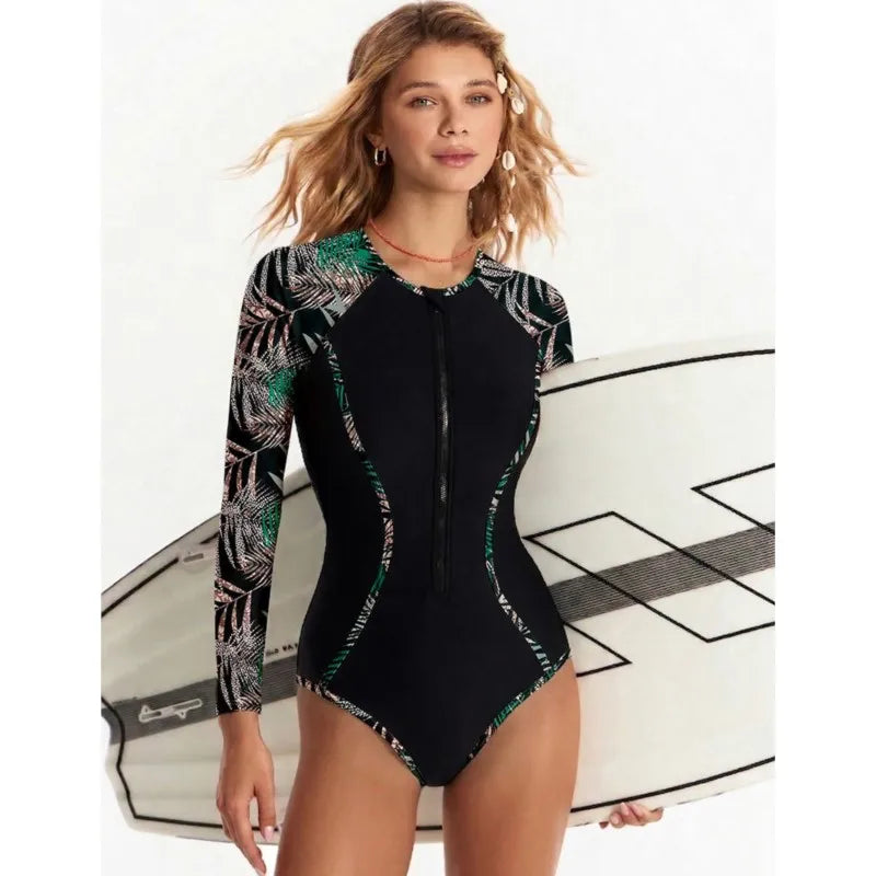 Mesh Sleeve Sexy Swimsuit Women Summer Bathing Suit Bikini Set Long Sleeve Swimwear Beach Swimming Suit For Female Купальник Aurexia off