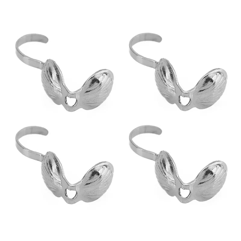 20pcs Never Fade PVD Stainless Steel Necklace Connectors Crimp Beads End Clasps Hooks Beading Supplies Jewelry Bracelet Making Aurexia off