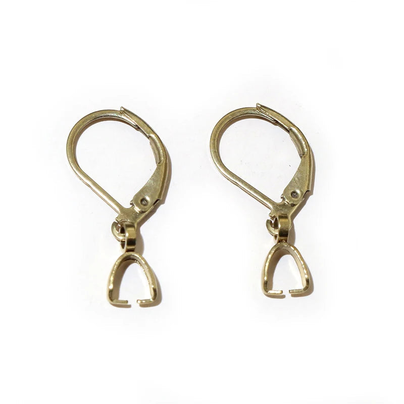 10pcs Earring Hooks Clips with Pinch Clasp for Earrings Stainless Steel Craft DIY Jewelry Making Accessories Findings Aurexia off