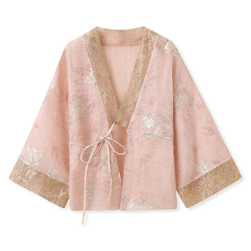 New Chinese Style Fashion Embroidered Jacket Women's Loose Cardigan Top Long Sleeve Cardigan Cheongsam Coat Outerwear Aurexia off
