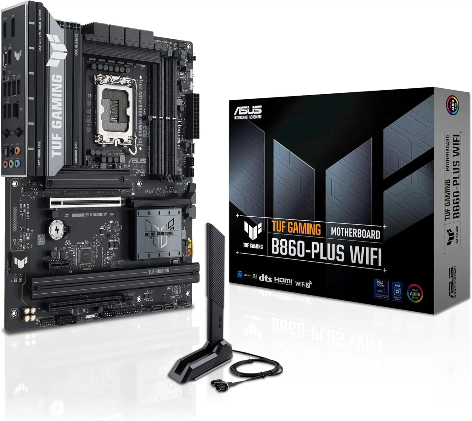 Gaming B860-PLUS WiFi ATX Motherboard, Intel Core Ultra Ready, AI PC, DDR5, PCIe 5.0, M.2 Slots Aurexia off