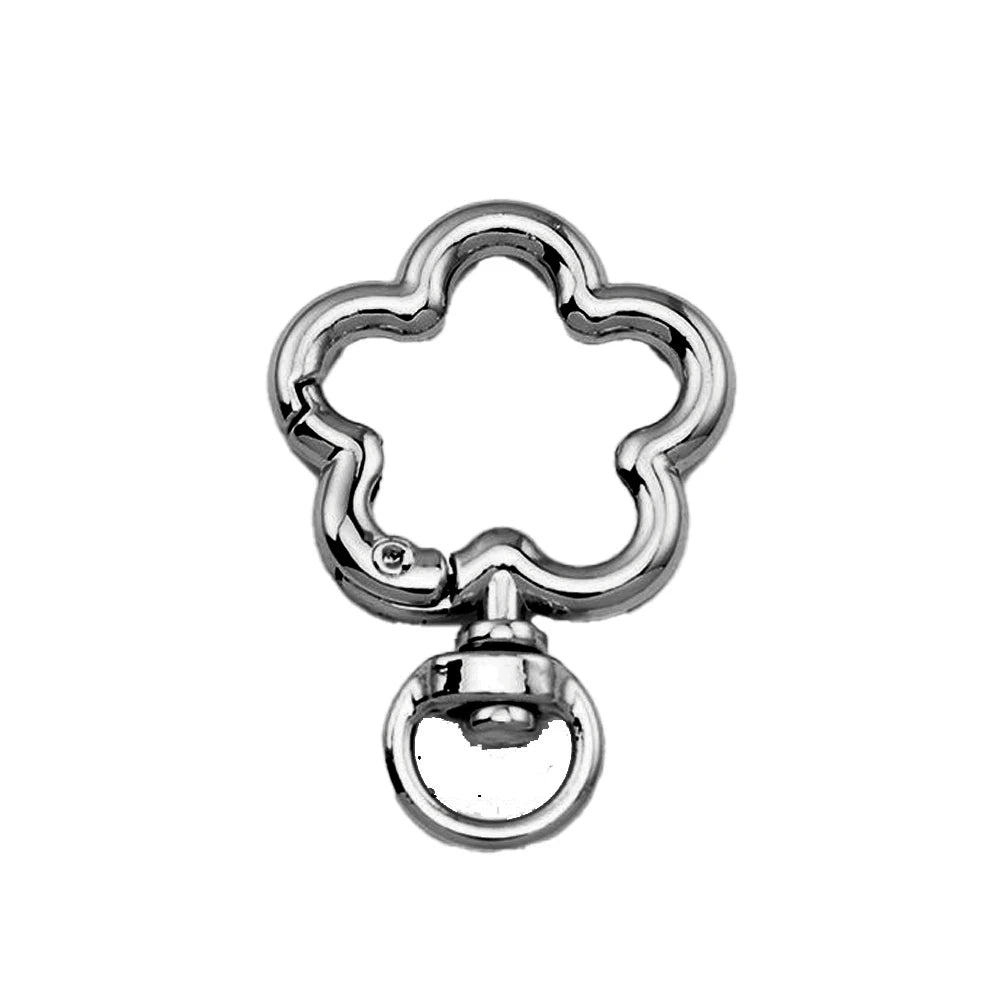 5pcs Flower Metal Lobster Claw Clasps Swivel Lanyards Trigger Snap Hooks Strap Connector for Bag Key Chains Rings Jewelry Making Aurexia off