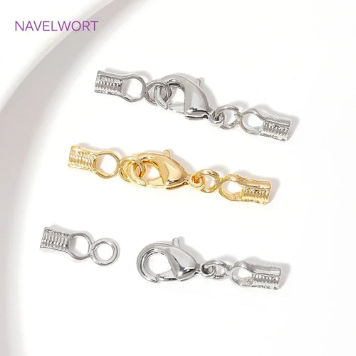 18K Gold Plated Brass Lobster Clasps Connector,Jewellery End Caps Fastener Clasp For DIY Bracelet Jewelry Making Accessories Aurexia off