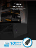 ATX Full-Tower PC Gaming Case with High Airflow, 4 ARGB PWM Fans, 330° Tempered Glass View, Supports RTX 5090 up to 400mm Aurexia off