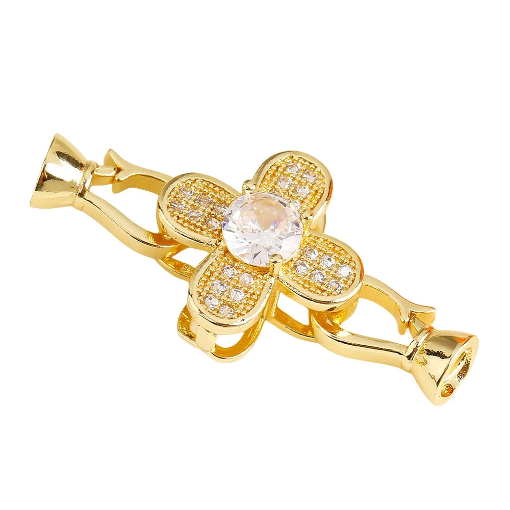 Juya Creative Copper Fasteners Connector Decoration Locks Clasps Accessories For DIY Needlework Beads Gems Pearls Jewlery Making Aurexia off
