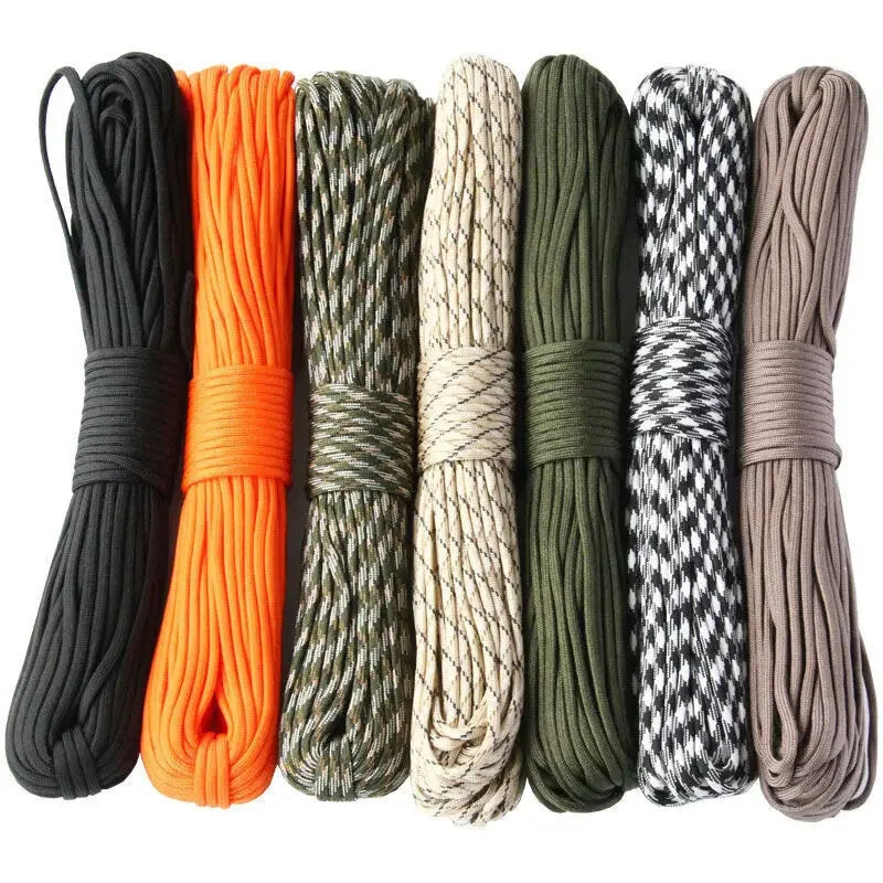 7-Cores 550 Paracord Rope 5 15 30 M Dia.4mm Cord For Outdoor Camping Survival Lanyard Parachute Hiking Tent Accessories Aurexia off