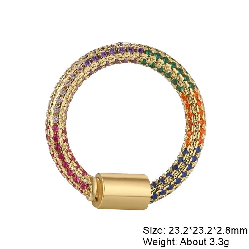 Juya Handmade Zirconia 18K Gold Plated Decorative Copper Pendant Carabiner Screw Bolt Lock Clasps For DIY Punk Jewelry Making Aurexia off