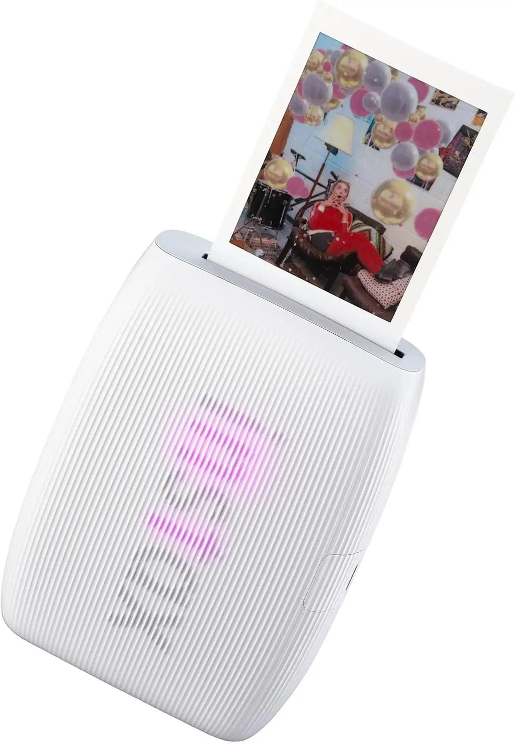 Smartphone Printer Bundle with 20 Sheets, Album, Desk Frames & Stickers in Clay White Aurexia off