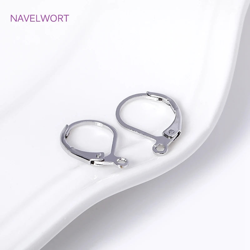 Fashion French Earring Lever-Back Earwires 18K Gold Plated Earring Hooks With Closed Ring For DIY Earring Making Accessories Aurexia off