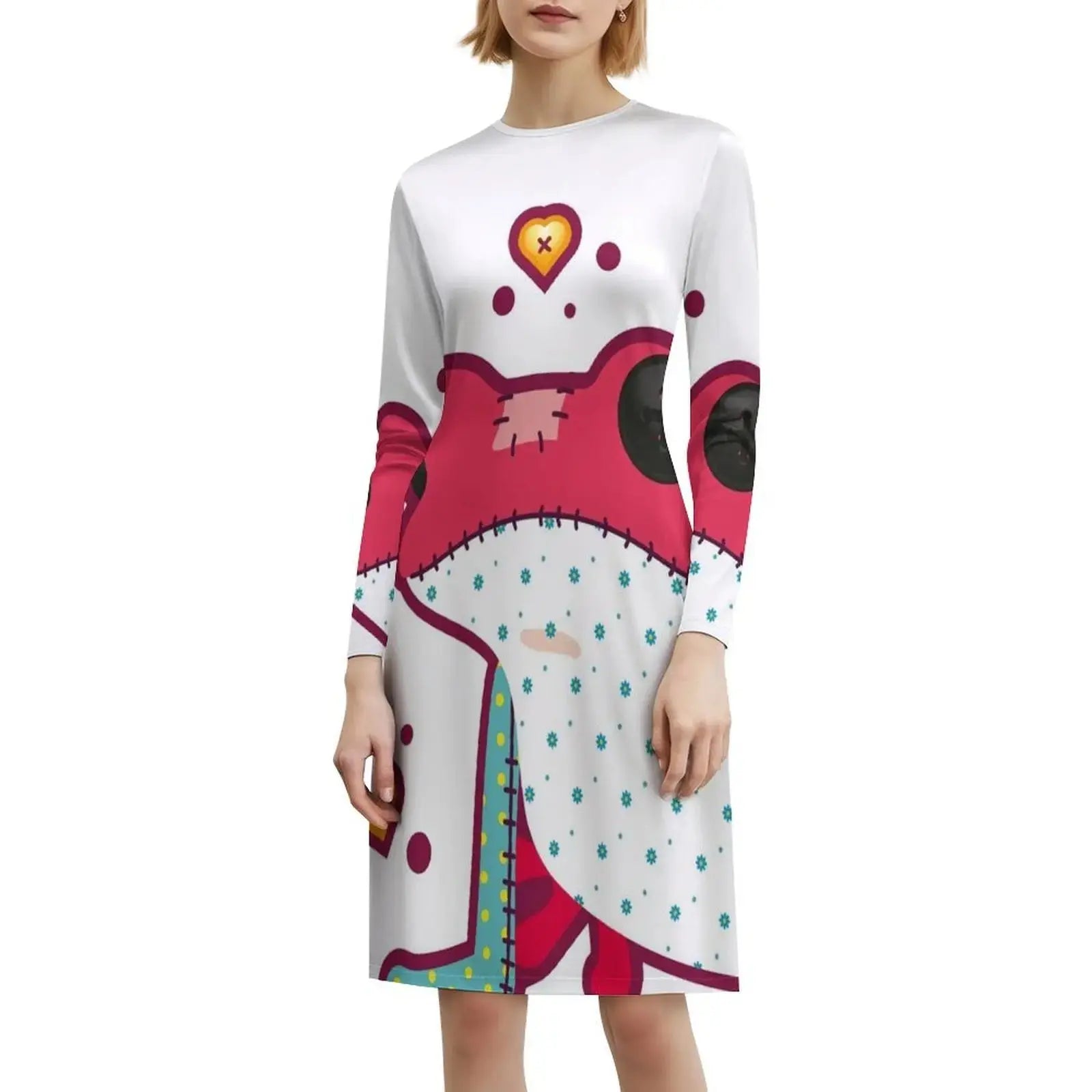 Ragdoll Frog Bohemian Sleeveless Dress Multi-Print Beach Vacation Party Dress Ragdoll Doll Festive Season Toys Women's Clothing Aurexia off