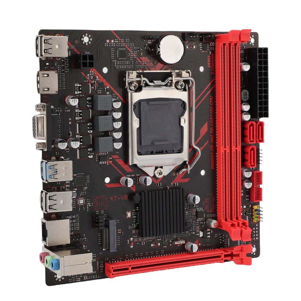 Computer Motherboard for Replacement 2xDDR3 Serial ATA 2.0x3 16GB Supports Extended PCIE2.0 6Gbps ITX Computer Motherboard Aurexia off