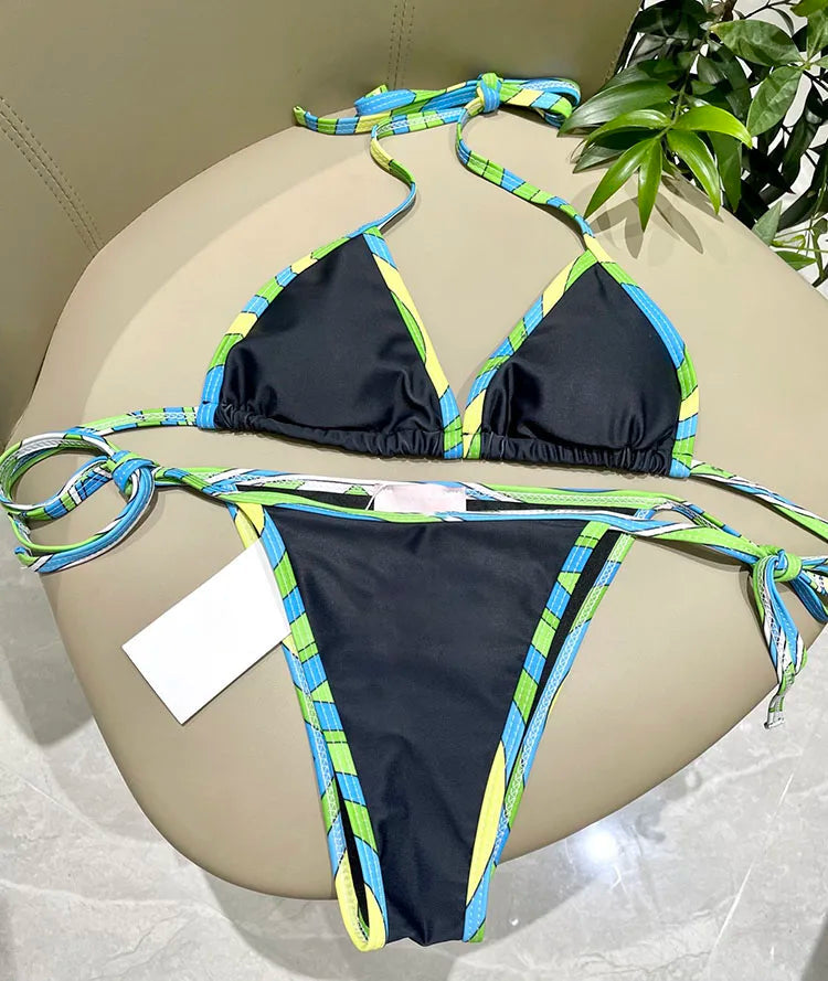 2026 NEW Designer Sexy Women's 2 Pieces Bikini Swimwear Printed Separates Bikini Aurexia off