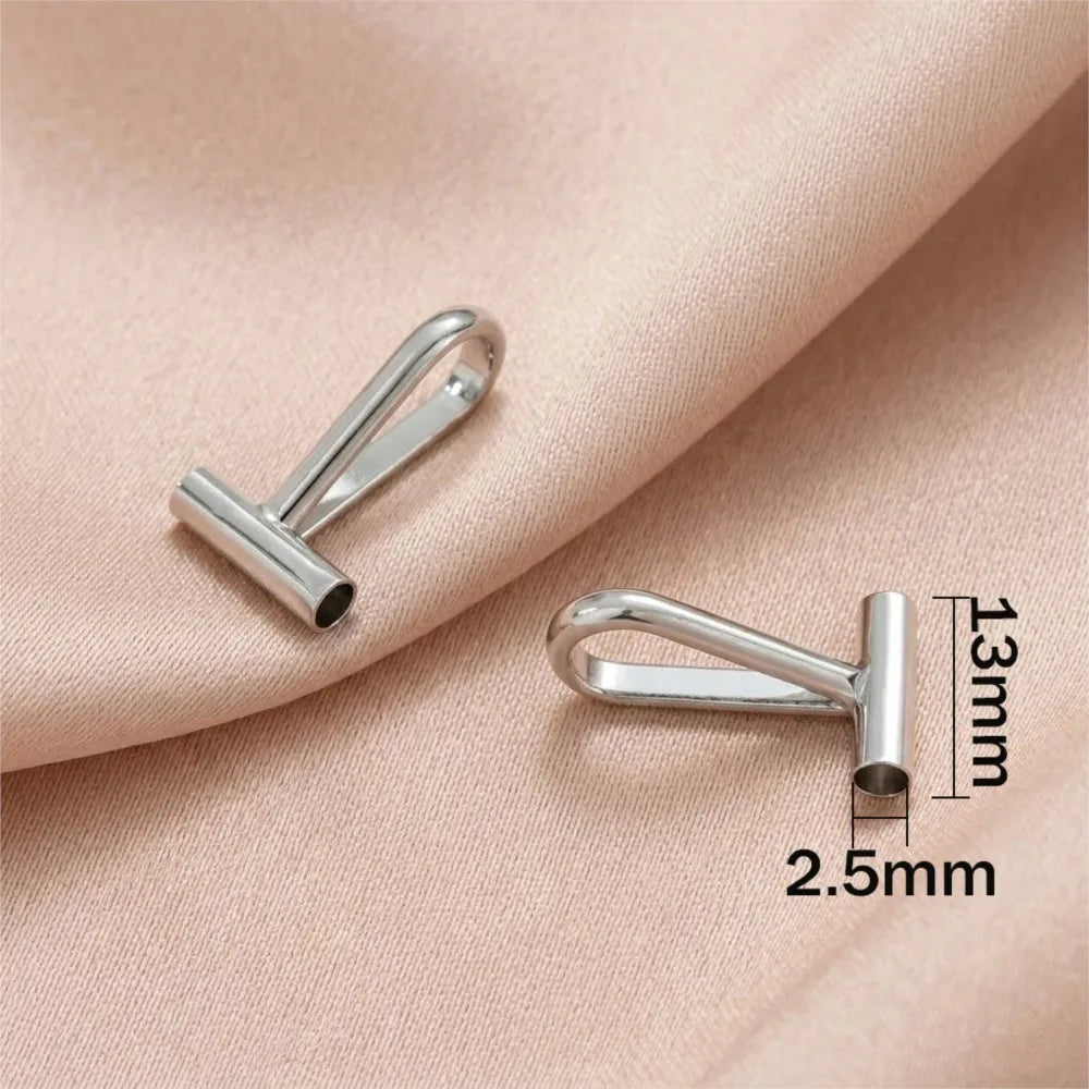 2pcs 14K Brass Vertical Pin to Pendant Brooch Necklace Keychain Converters Tube Design with Bail Convert for DIY Jewelry Making Aurexia off
