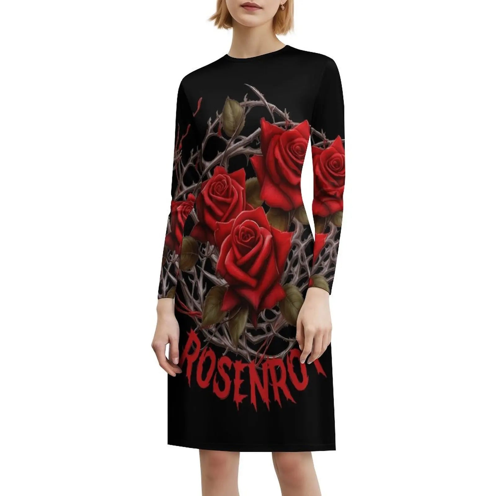 Rose Red Nest Korean Style Dress For Women Elegant Casual Dress For Party Or Daily Wear Rose Red Roses Sting Rose Red Oh Rose Aurexia off