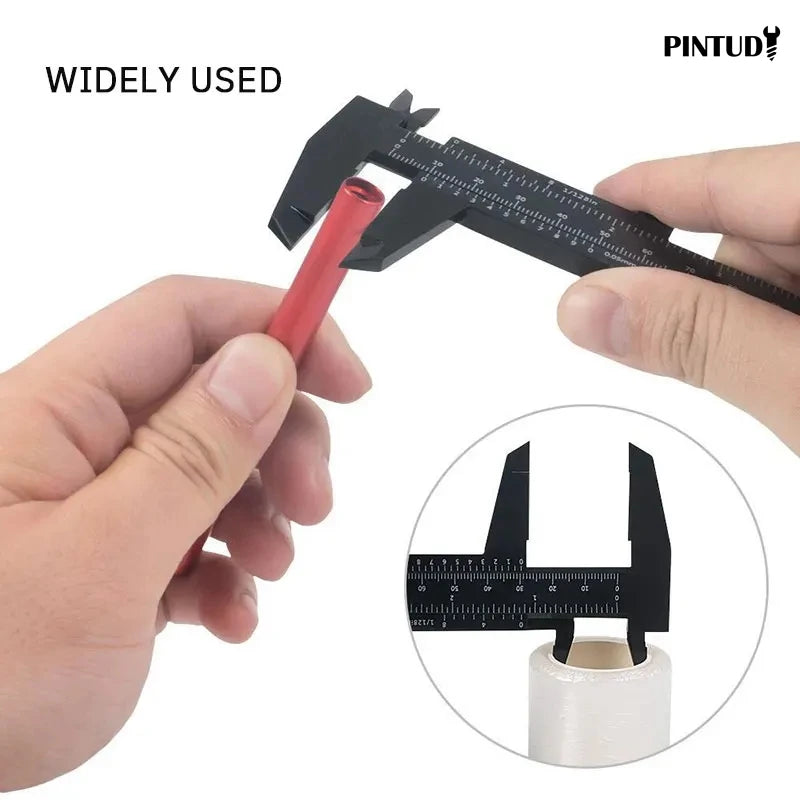 1PC Plastic Vernier Caliper Digital Display Caliper Mini Text Play Caliper Student Vernier Ruler 0 to 150mm Measuring Tool Aurexia off