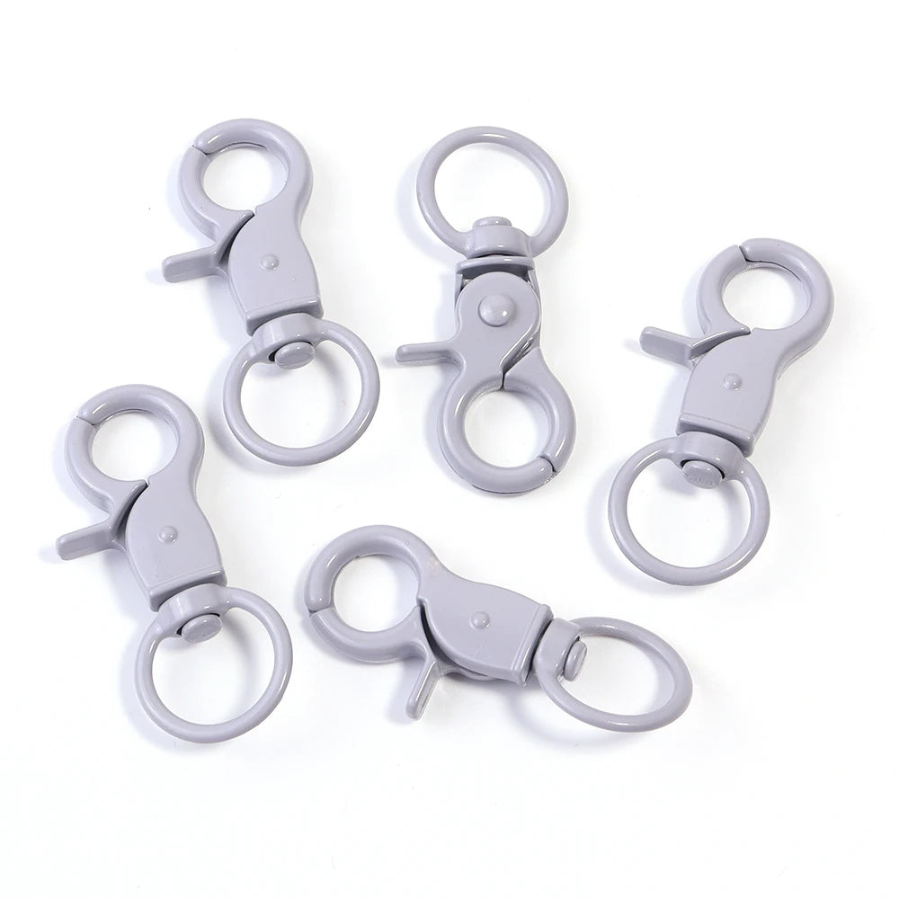 5Pcs/Lot Colorful Swivel Lobster Clasp Hooks Keychain Split Key Ring Connector for Bag Key Chain DIY Jewelry Making Supplies Aurexia off