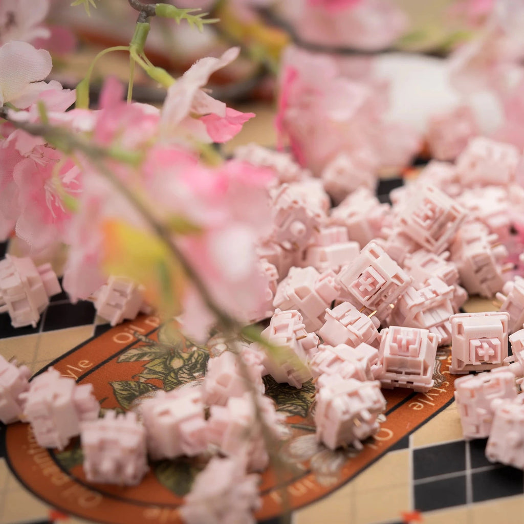 HUANO Sakura Switch 35GF 5pin Linear Mechanical Keyboard Game Office Custom DIY Switches PC 23.5mm Japan Imports Spring Hot Swap Aurexia off