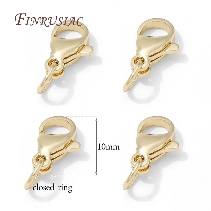Stainless Steel Gold Plated 10mm Lobster Clasps,Locks For Jewelry Connectors DIY Bracelets Making Accessories,Clasps For Jewelry Aurexia off